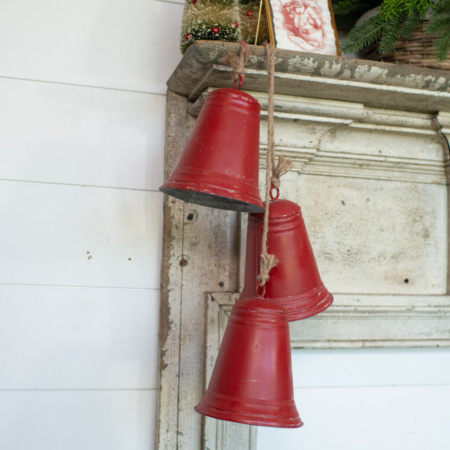 Set of 3 Red Bells