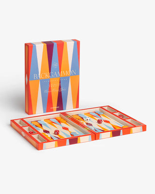 Printworks Lacquered Red Backgammon Board Game