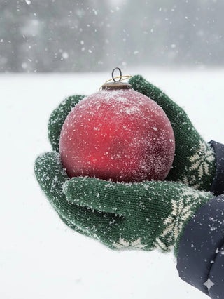 Frost 6" Ruby Glass Ornament