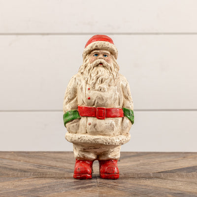 Vintage Style Red Green and White Santa