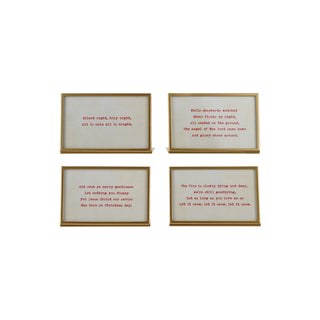 Gold Metal and Glass Christmas Song Frame — Choose Your Favorite