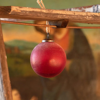 Frost 4" Ruby Glass Ornament