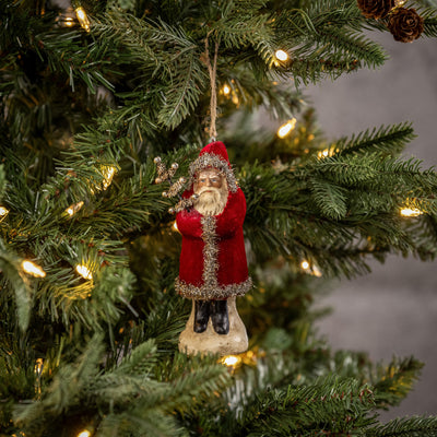 Belsnickel Santa Ornament - Red