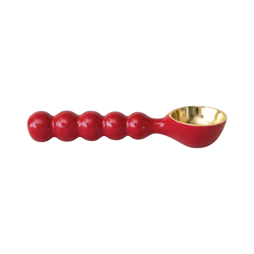 Red Enameled Ice Cream Scoop