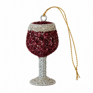 Glass Beaded Cocktail Ornament - Choose Style