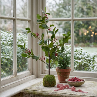Large Green Holly in Moss Ball