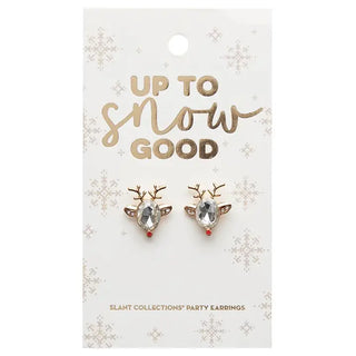 Up To Snow Good Rudloph Reindeer Earrings
