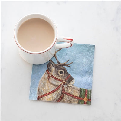 Dashing Reindeer Napkins - Choose Guest or Cocktail Size