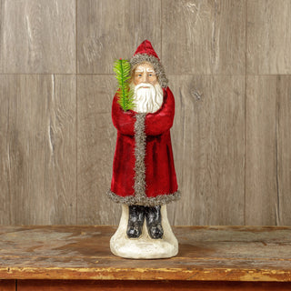 Belsnickle With Tree - Deep Red Velvet
