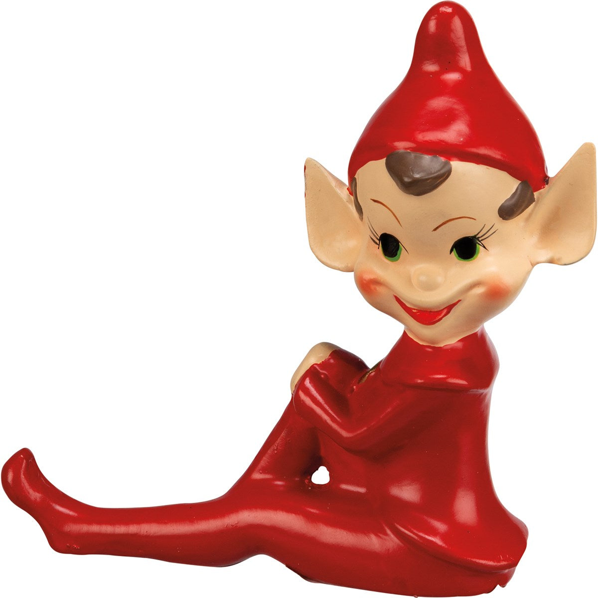 Retro Sitting Elf Figurine