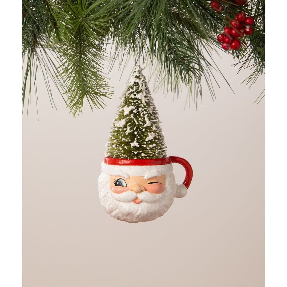 Bethany Lowe Retro Santa Mug Ornament