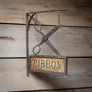 Metal Ribbon Shop Sign