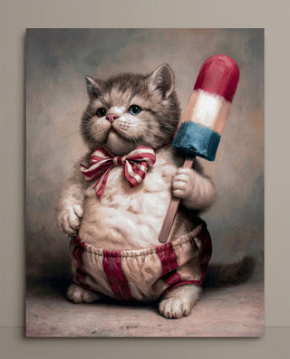 8x10 Rocket Pop Kitten Print Wall Decor