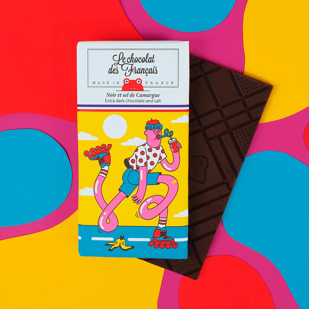 Le Chocolat Des Francais - Les Rollers Dark Chocolate with Camargue Salt