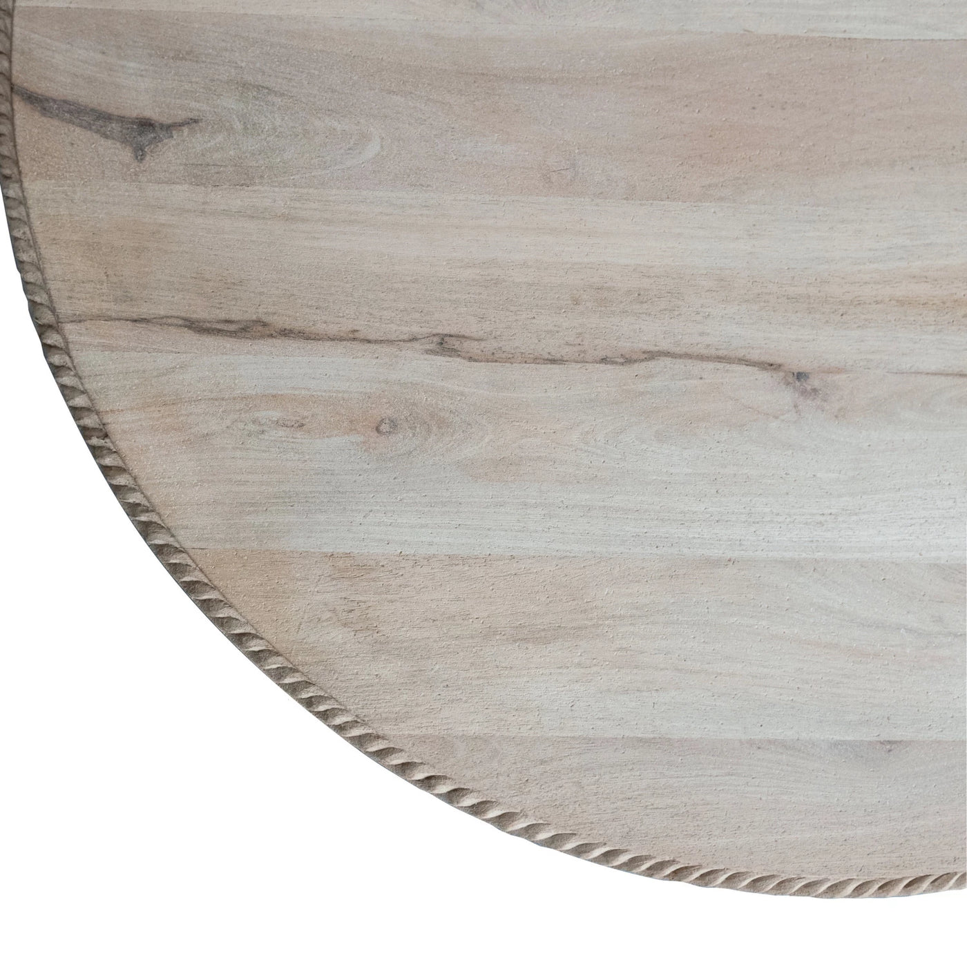 48" Bleached Wood Round Table