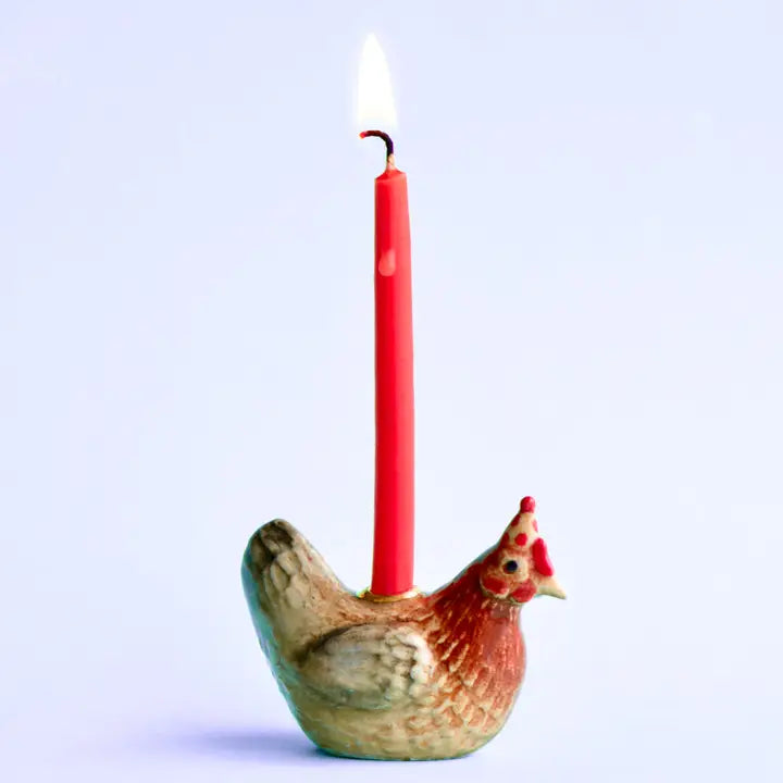 Porcelain Rooster Heirloom Birthday Cake Topper