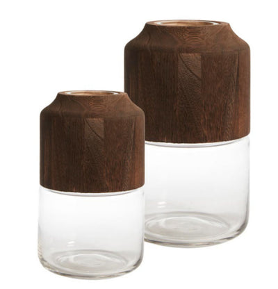 Wooden Topped Vase - Choose Size