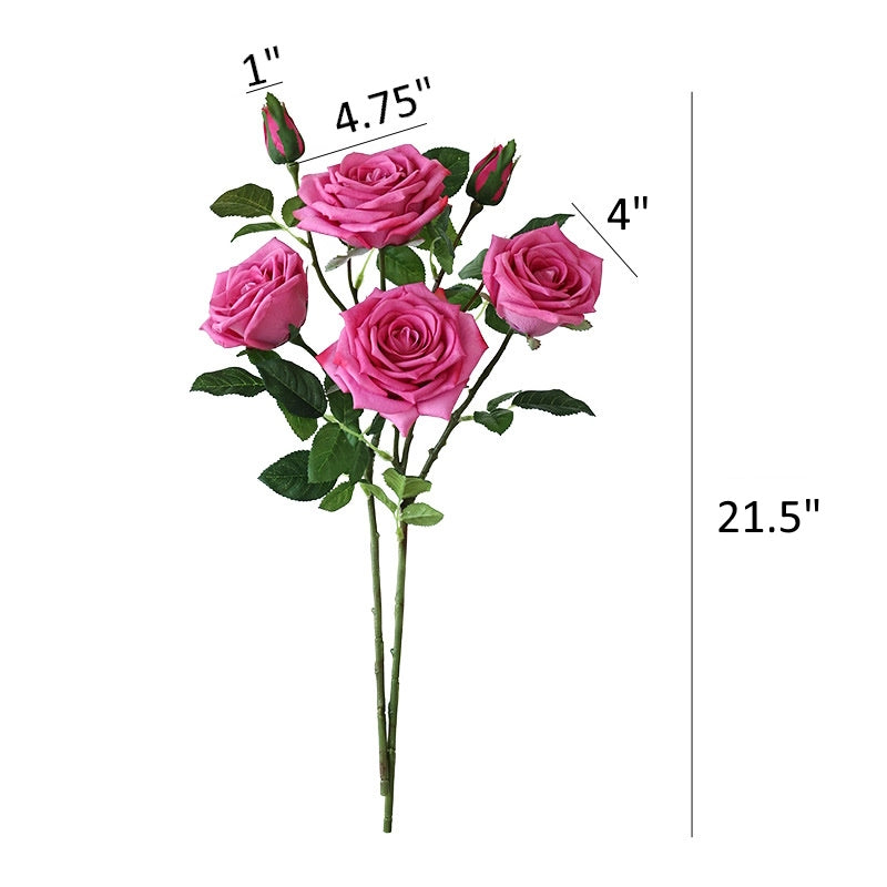 Real Touch Deep Pink Rose Bundle