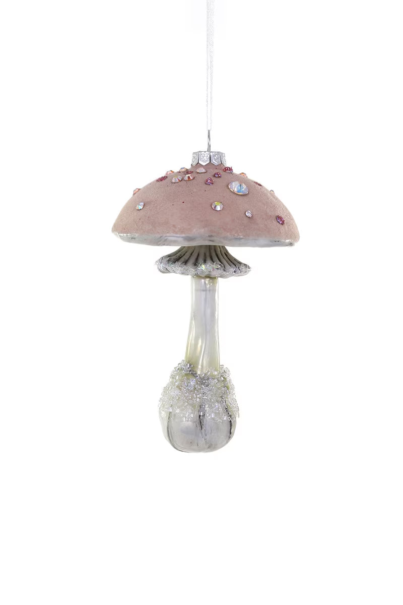 Cody Foster Frostfield Mushroom Ornament - Rose