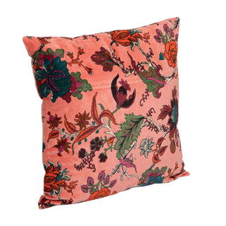 20" Floral Design Velvet Pillow