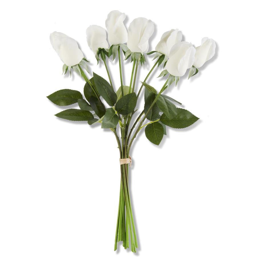 17.5" Real Touch White Rose Bundle