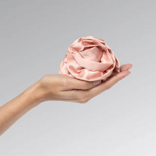 Satin Rosette Medium Flat Cloud Clip