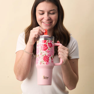 40 oz Lifestyle Flip Straw Tumbler - Rose Garden