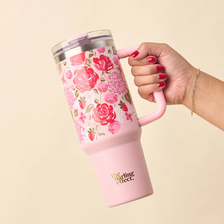 40 oz Lifestyle Flip Straw Tumbler - Rose Garden