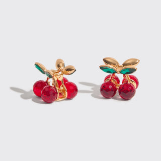 Kitsch Set of 2 Mini Rhinestone Cherry Claw Hair Clips