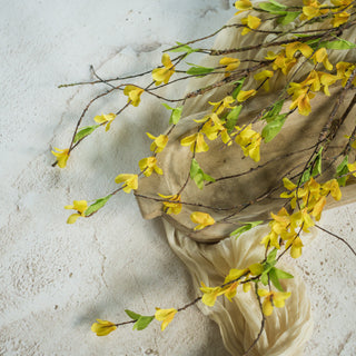 34" Yellow Forsythia Spray