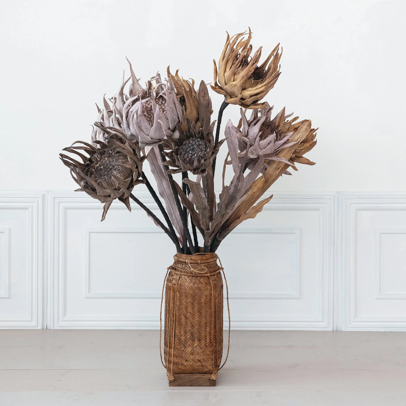 40" Artistic Protea Stem - Taupe