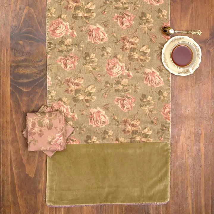 April Cornell Vintage Rose Velvet Runner