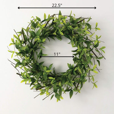 22.5" Ruscus and Twig Wreath