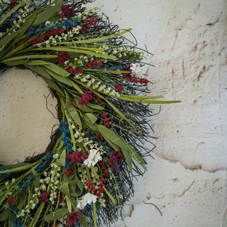 24" Red White and Blue Wreath
