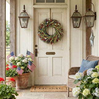 24" Red White and Blue Wreath