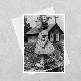 Sally on Roller Skates - Note Card
