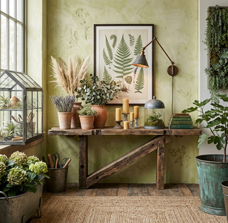 Salvaged Beam Console Table