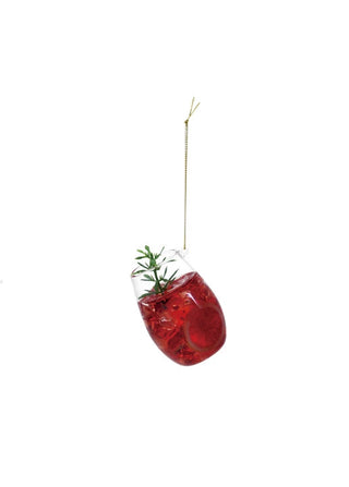 Holiday Spirits Glass Ornament - Choose Style