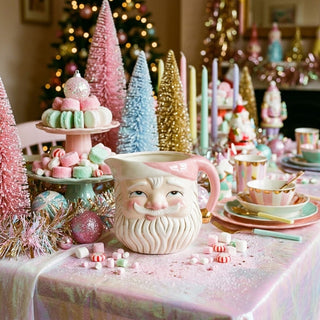 Glitterville Papa Noel Pink Pitcher