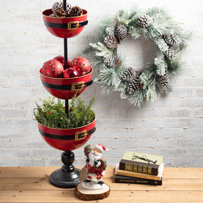 3 Tiered Santa Holiday Stand