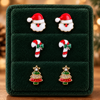 Holly Jolly Holiday Stud Earrings - Choose Style