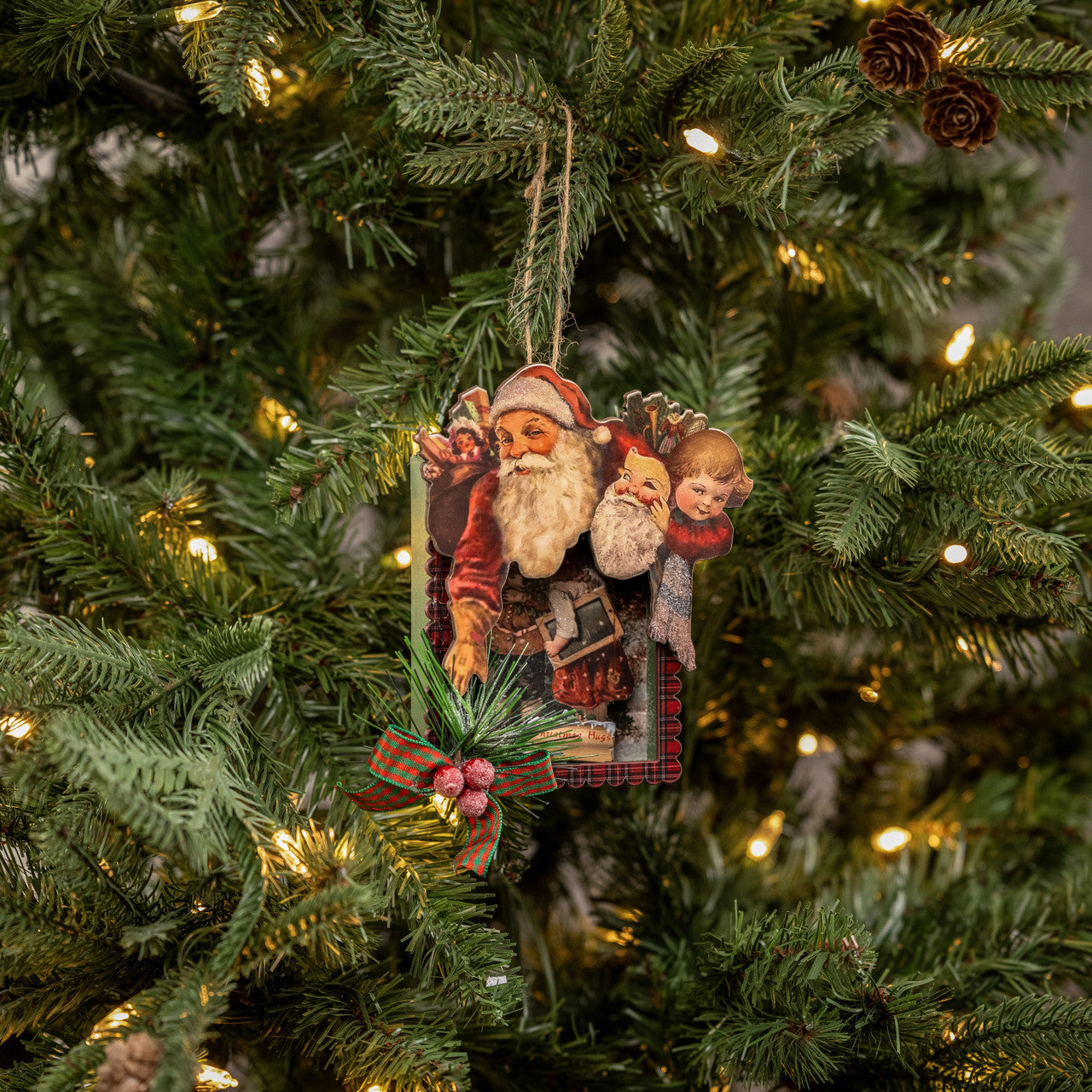 Santa Mask Victorian Style Ornament