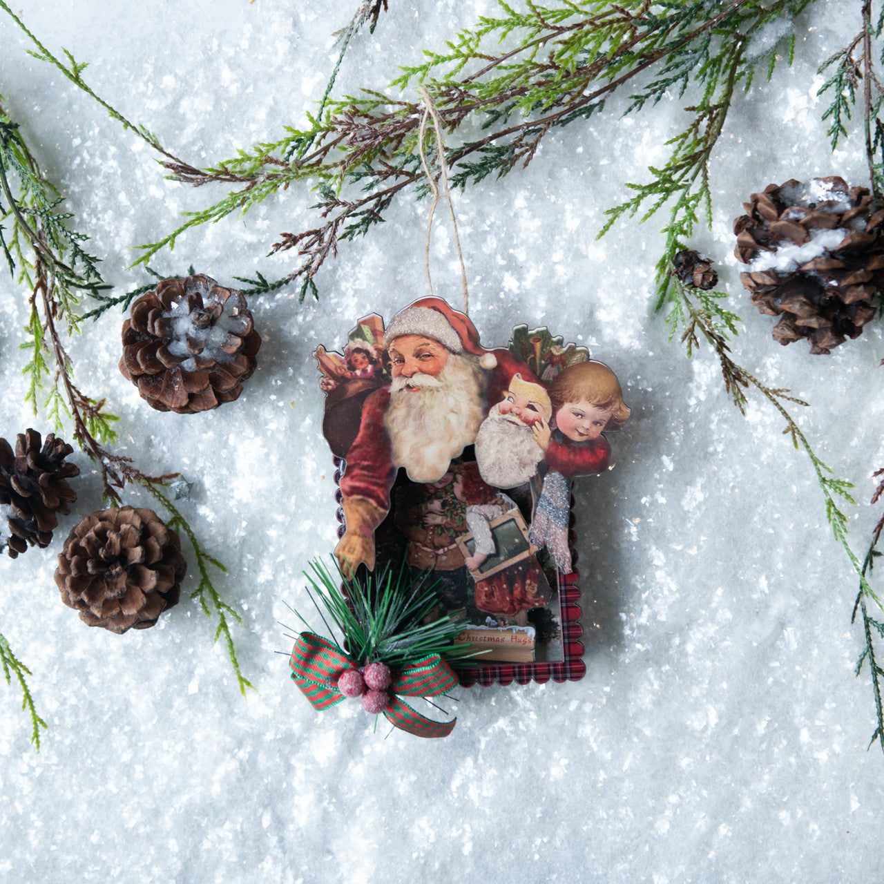 Santa Mask Victorian Style Ornament