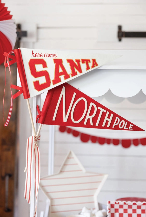 Santa North Pole Pennant - Choose Style