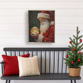 Santa with Snowglobe Wooden Wall Decor - Choose Size