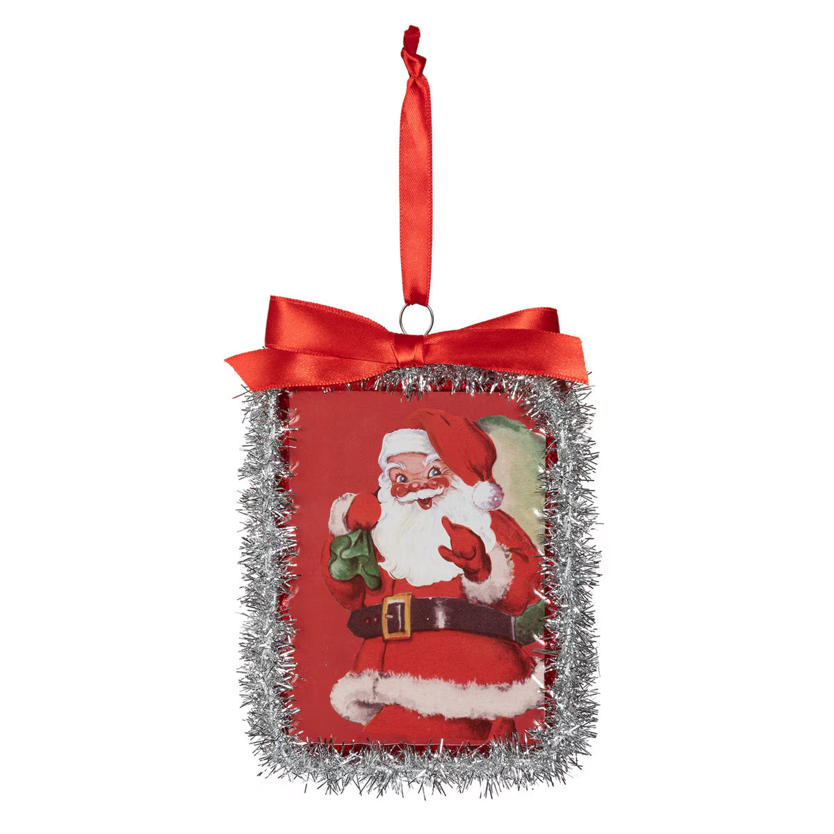 Classic Santa Postcard Ornament