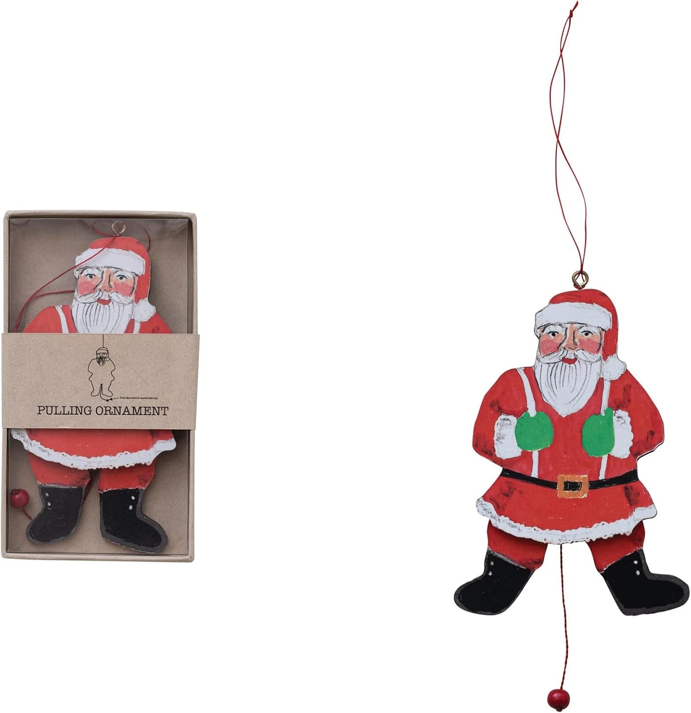 Santa Pull Toy Ornament