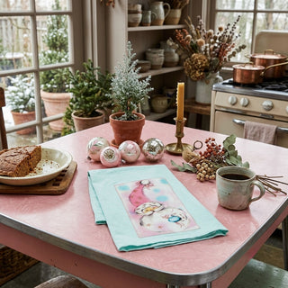 Pastel Santa Kitchen Towel
