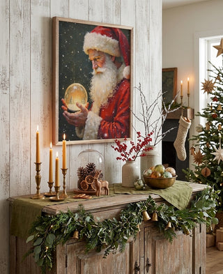 Santa with Snowglobe Wooden Wall Decor - Choose Size
