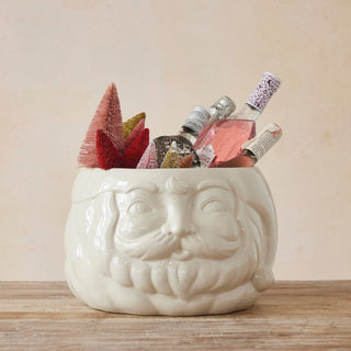 Stoneware Santa Head Shaped Bottle Cooler Container